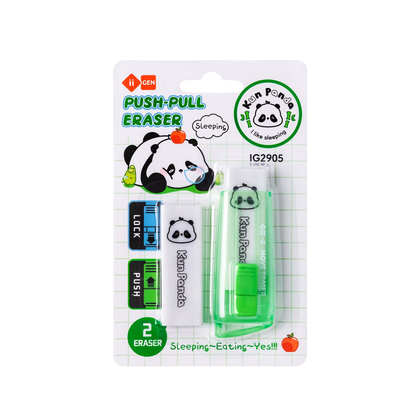 Kun Panda Push-pull Eraser