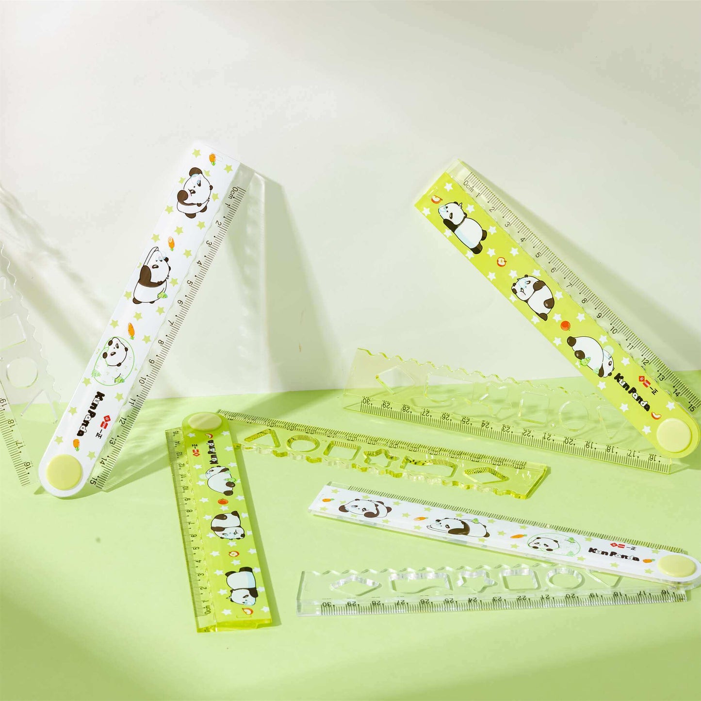 Kun Panda Rotating Multi-Functional Folding Ruler
