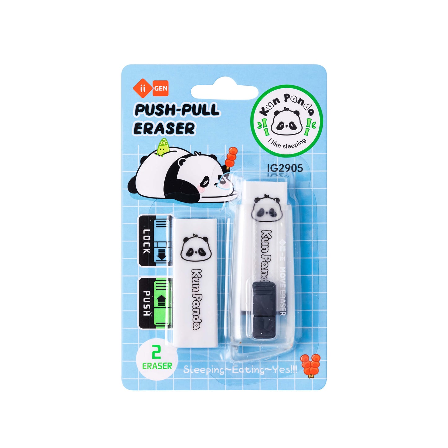 Kun Panda Push-pull Eraser