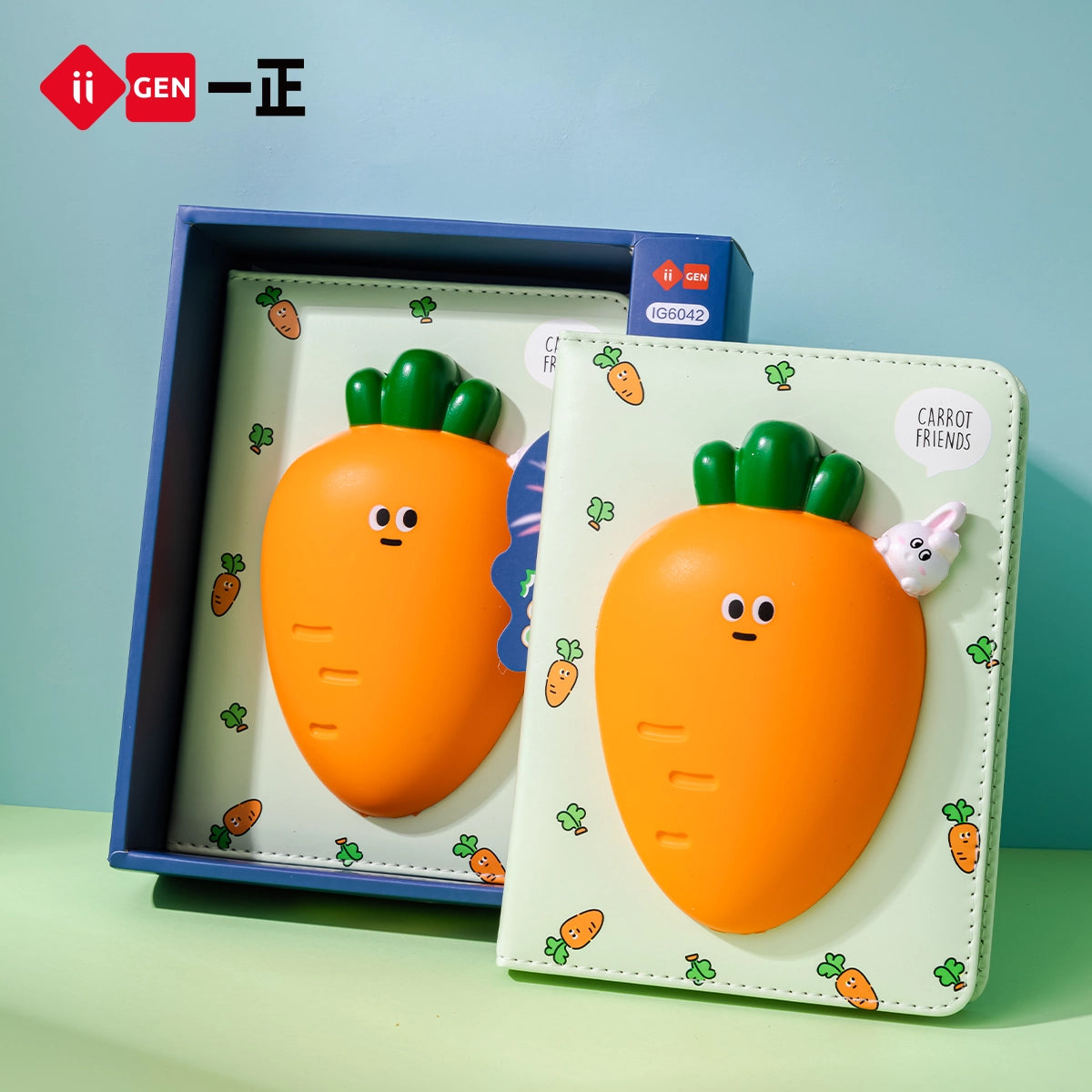 iiGEN Squishy Notebook Carrot 128sheets