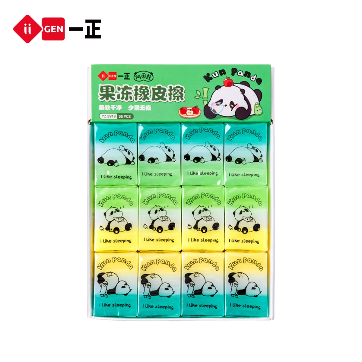 iiGEN Kun Panda Eraser 36pcs