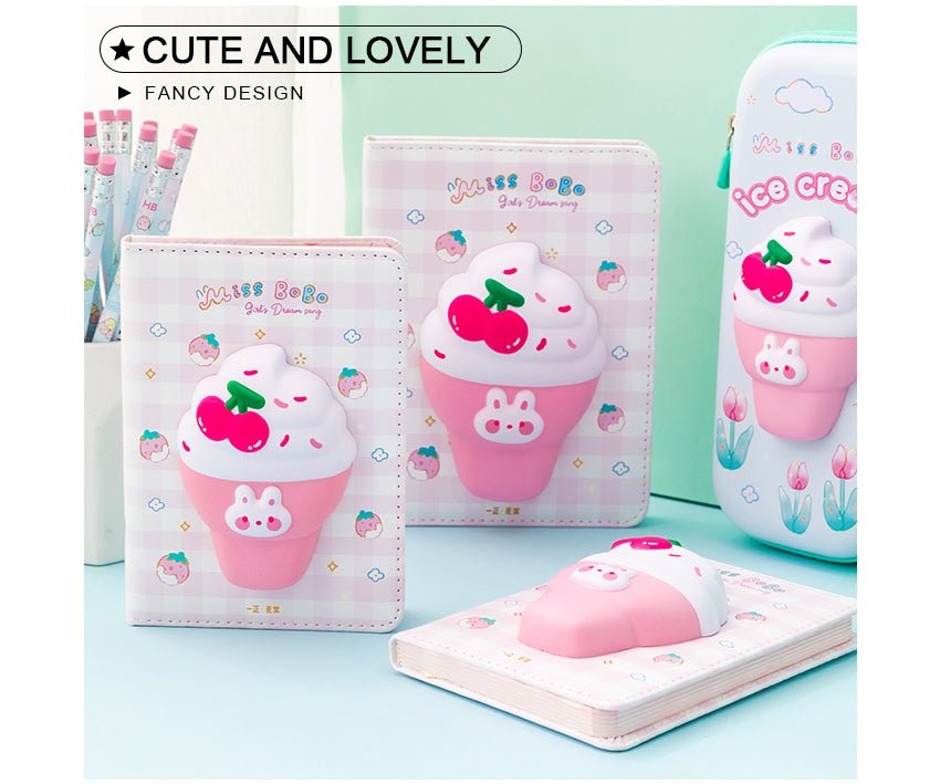 Miss Bobo & Ice Cream Squishy Notebook