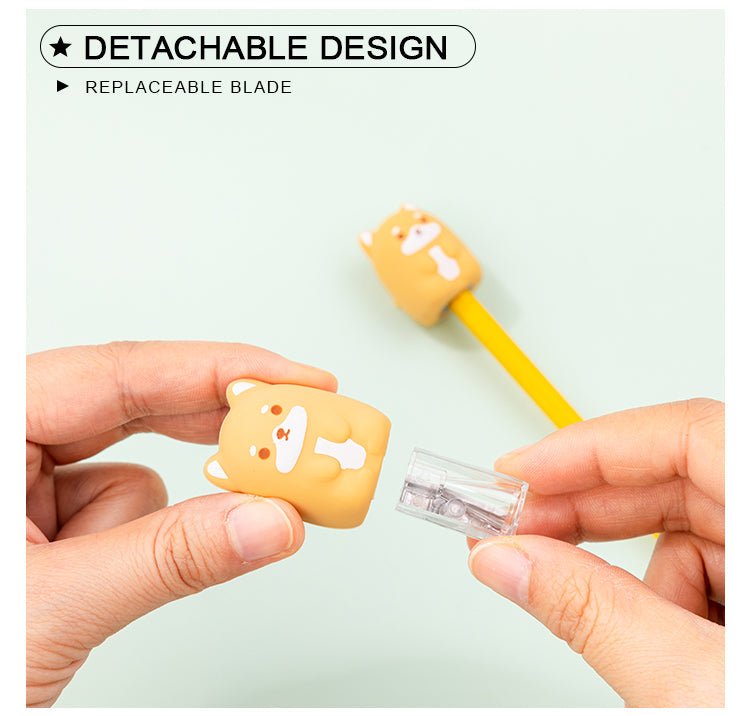 Creative Cartoon Shiba Silicone Sharpener