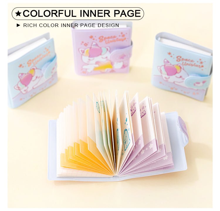 Creative Cartoon Unicorn Mini Notebook - 2 Pcs