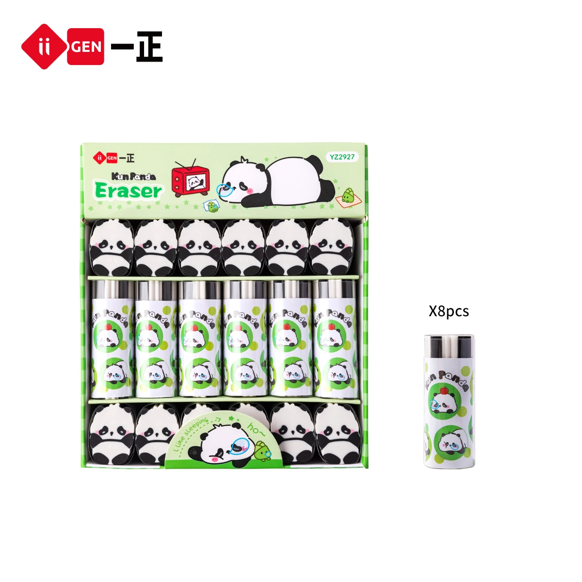 iiGEN Kun Panda Eraser 24pcs