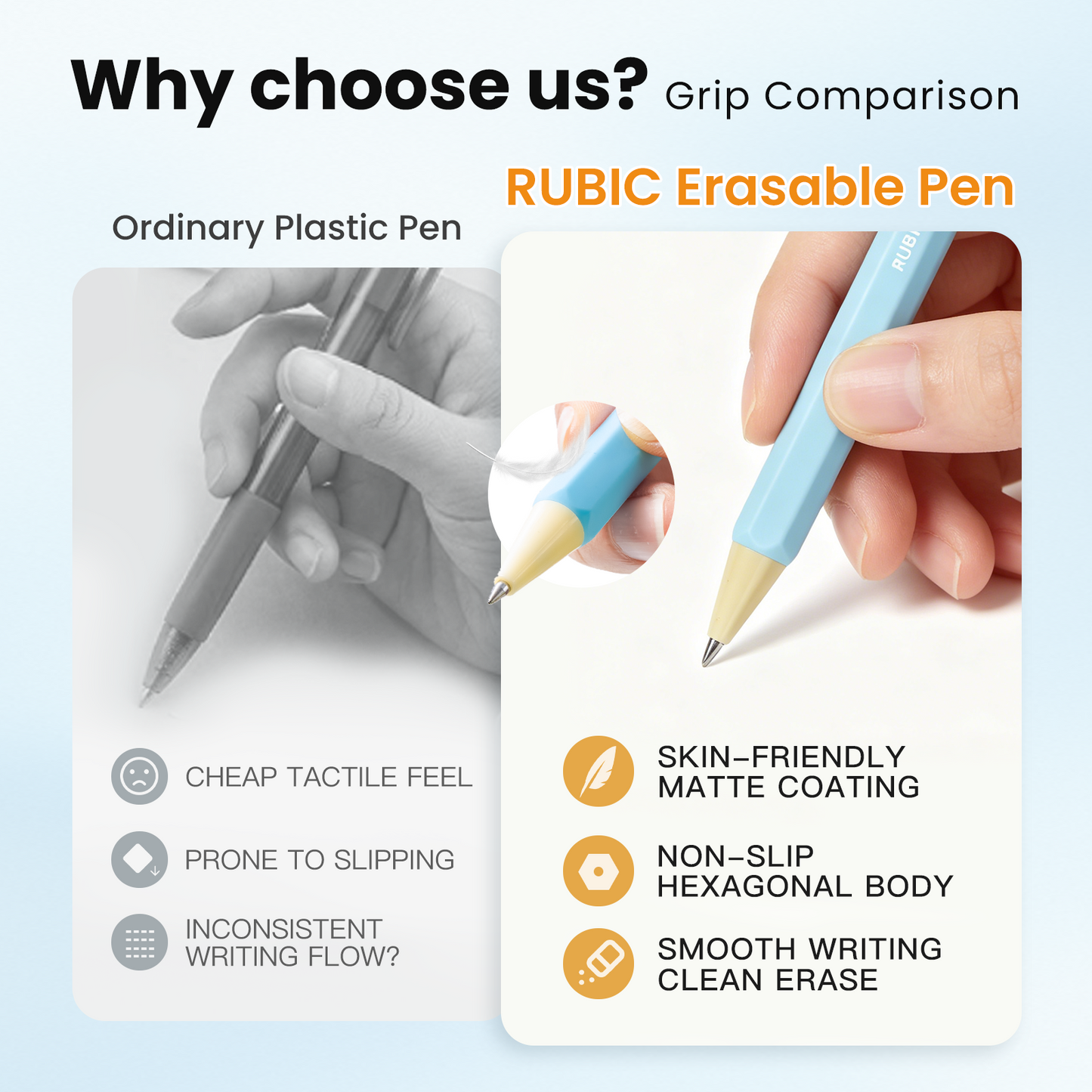 iiGEN RUBIC Erasable Gel Pens,0.6mm Retractable Twist Pens, Ergonomic Hexagonal Grip for Journaling,Drawing,School & Office Supplies,Smooth Writing for Students,Planner,teachers,nurses and artists,Holiday Gifts and Birthday Goodie Bags