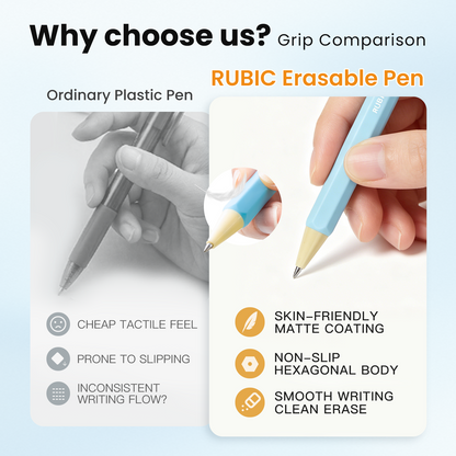 iiGEN RUBIC Erasable Gel Pens,0.6mm Retractable Twist Pens, Ergonomic Hexagonal Grip for Journaling,Drawing,School & Office Supplies,Smooth Writing for Students,Planner,teachers,nurses and artists,Holiday Gifts and Birthday Goodie Bags