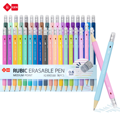 iiGEN RUBIC Erasable Gel Pens,0.6mm Retractable Twist Pens, Ergonomic Hexagonal Grip for Journaling,Drawing,School & Office Supplies,Smooth Writing for Students,Planner,teachers,nurses and artists,Holiday Gifts and Birthday Goodie Bags