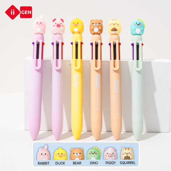 iiGEN Lazy Stars 6-color ballpoint pen 6pcs/box