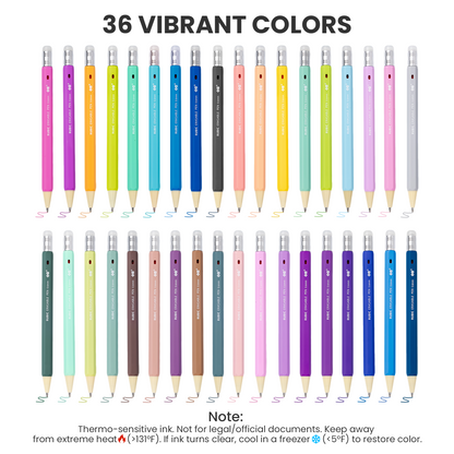 iiGEN RUBIC Erasable Gel Pens,0.6mm Retractable Twist Pens, Ergonomic Hexagonal Grip for Journaling,Drawing,School & Office Supplies,Smooth Writing for Students,Planner,teachers,nurses and artists,Holiday Gifts and Birthday Goodie Bags